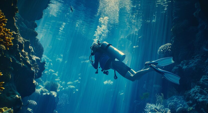 Scuba diving great barrier reef